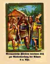 Germanische F&uuml;rsten vereinen sich zur Niederwerfung der R&ouml;mer 8 n. Chr.